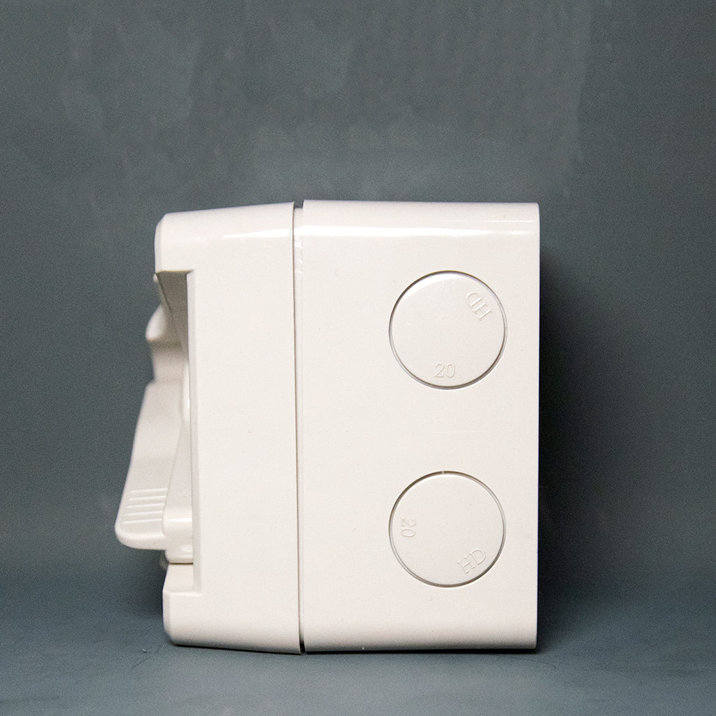 Lockable Mini Weather Protected Isolator Switch 2 Pole 20A Star Sparky Direct