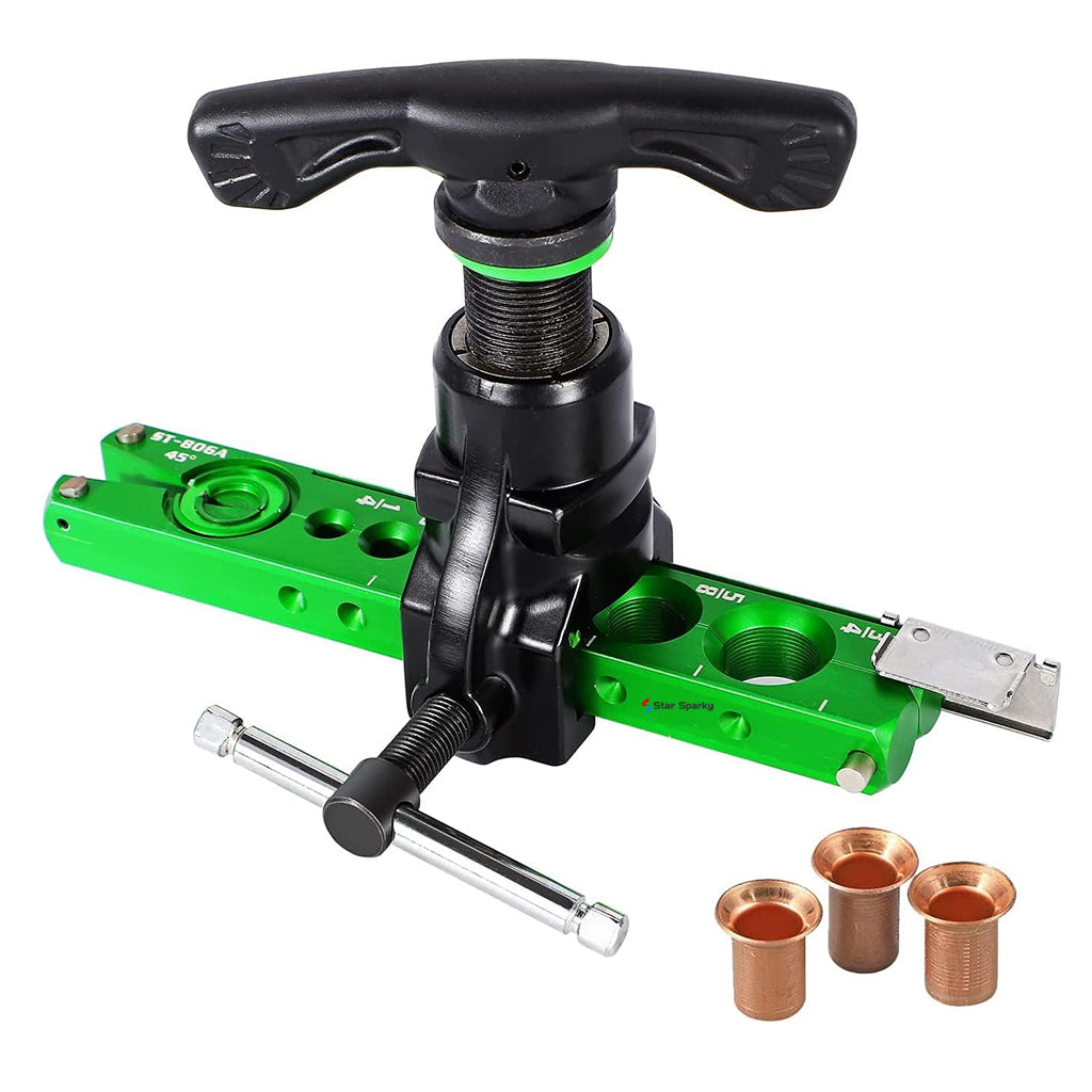 DSZH Flaring Tool Kit HVAC 1/4”to 3/4” Copper Pipe Flare Tool Star Sparky Direct