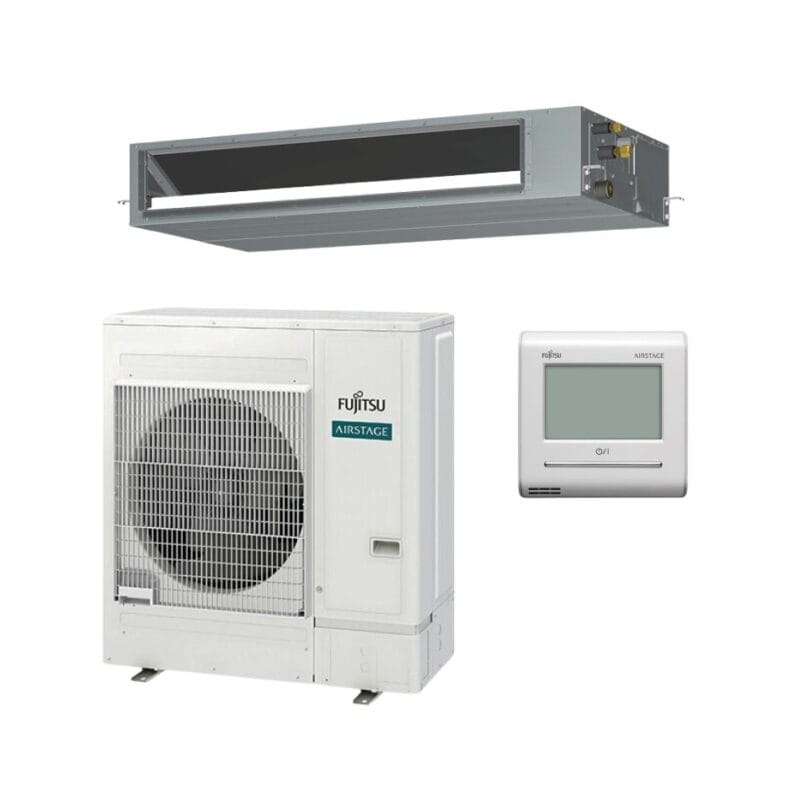 Fujitsu R32 Mid Static Slimline Series 1Ph Ducted System Reverse Cycle | 10 kW | Whole Home Cooling & Heating