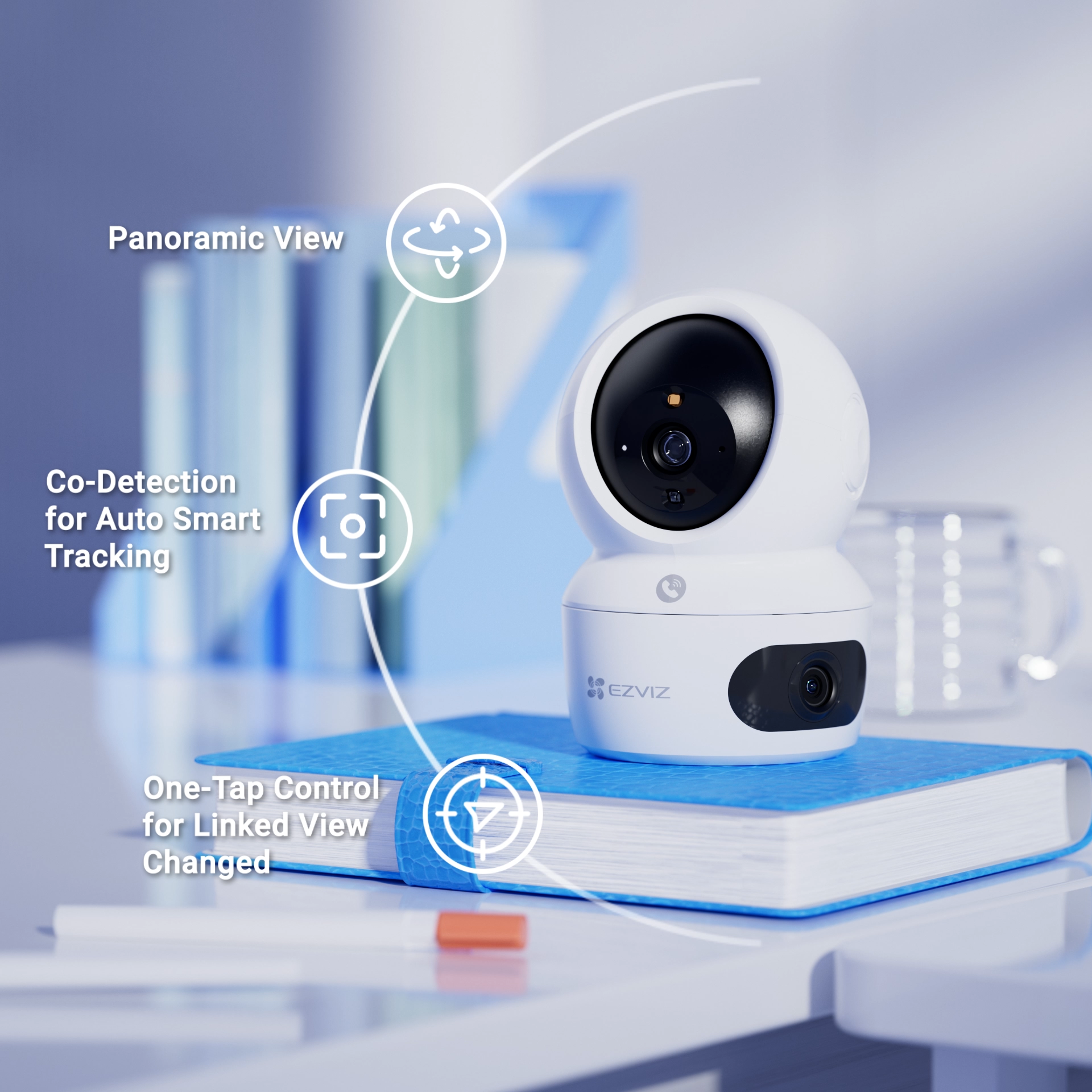 H7c Dual | 4MP | 2K+ | Dual-Lens Pan & Tilt Wi-Fi Camera | EZVIZ|