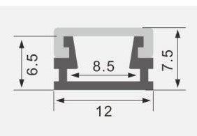 2m Project LED Strip & Extrusion Kit Aluminium Channel-PICK UP ONLY