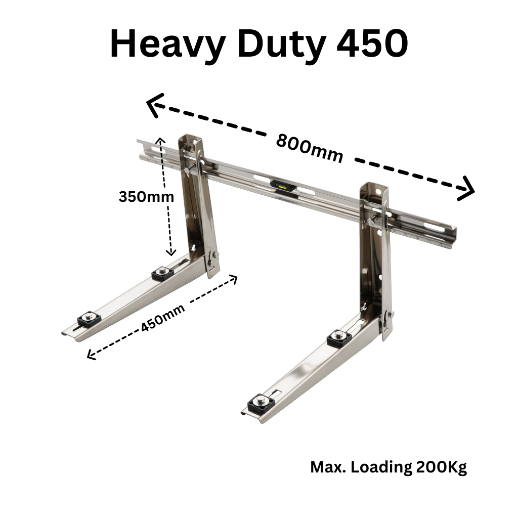 Wall Bracket 450mm Stainless Steel HD