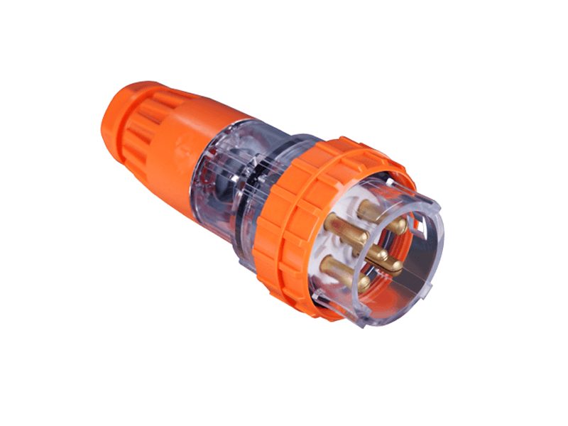 5 Round Pin 32AMP Weatherproof Straight Plug - Star Sparky Direct