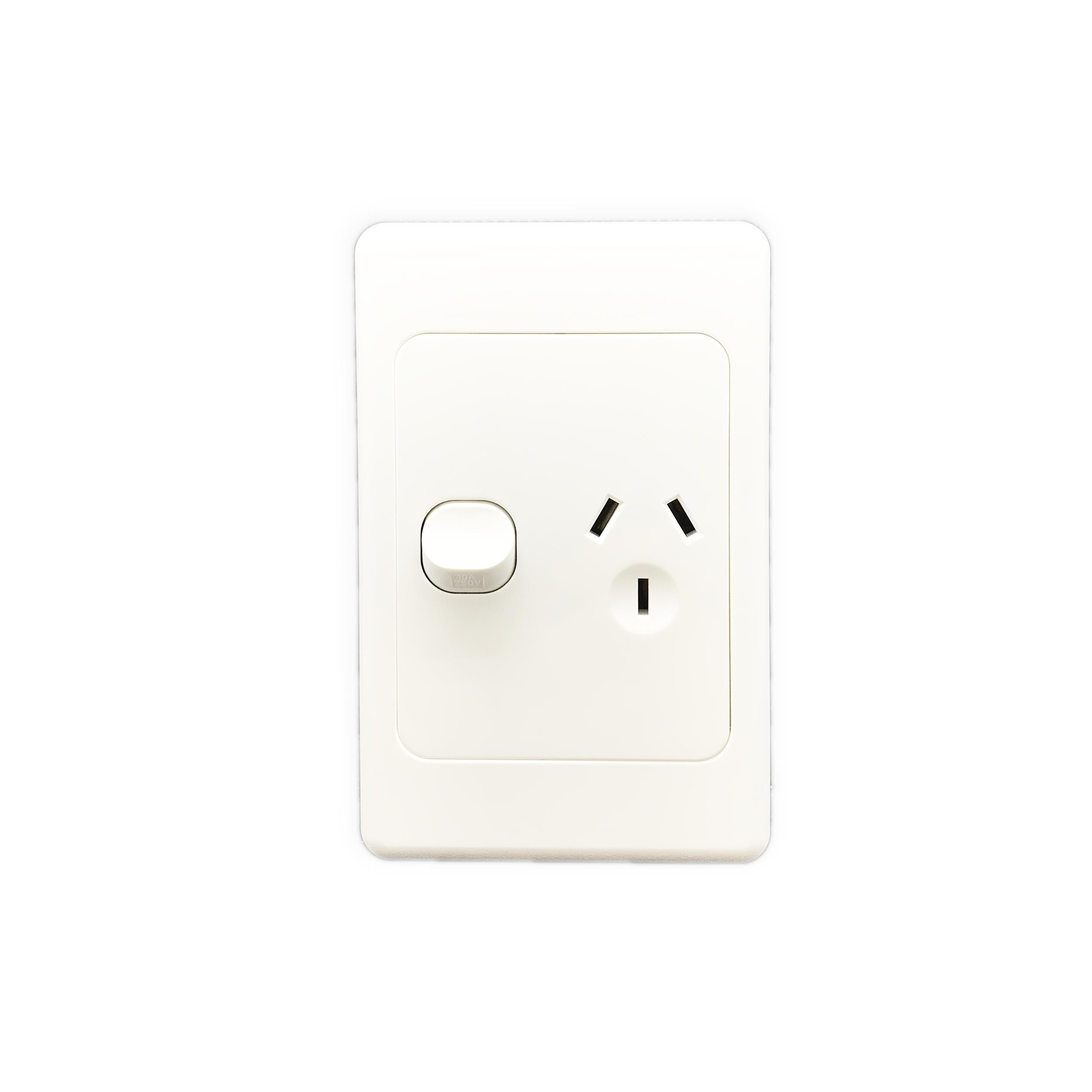 Single Power Point  GPO vertical 10A 250V - AS313-V - Star Sparky Direct