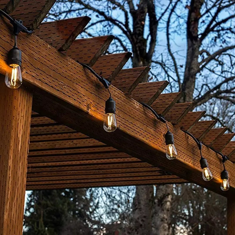 Weatherproof outdoor LED festoon lighting string light-Warm white bulb