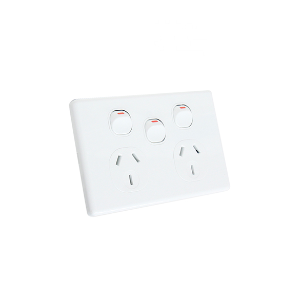 Double Power Point with Extra Switch 10A - KS316