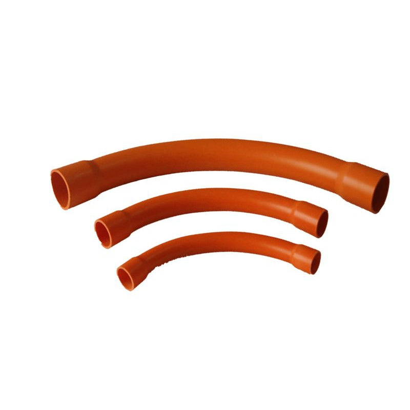 20mm 90° PVC Sweep Bend Orange Heavy Duty - Star Sparky Direct