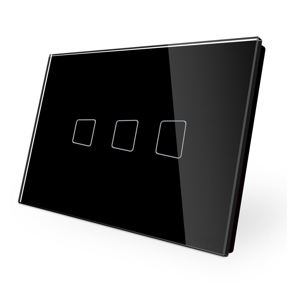AU/NZ Approved Smart Home Wifi Light Wall Switch 3 Gang Grey Glass Touch Panel